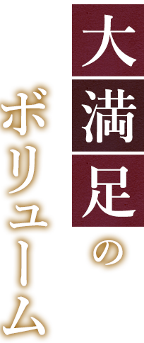 大満足のボリューム